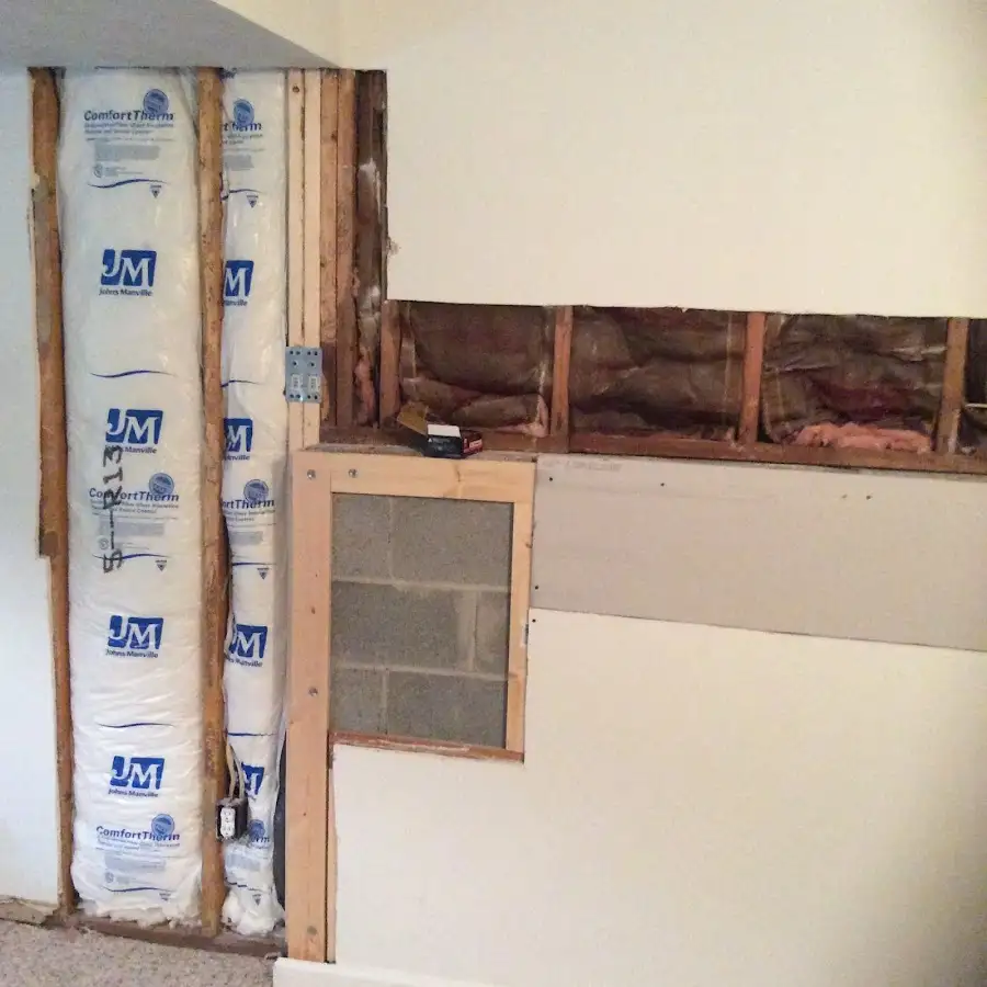 Wall insulation replacement during Structural Drying in Johnson Lane